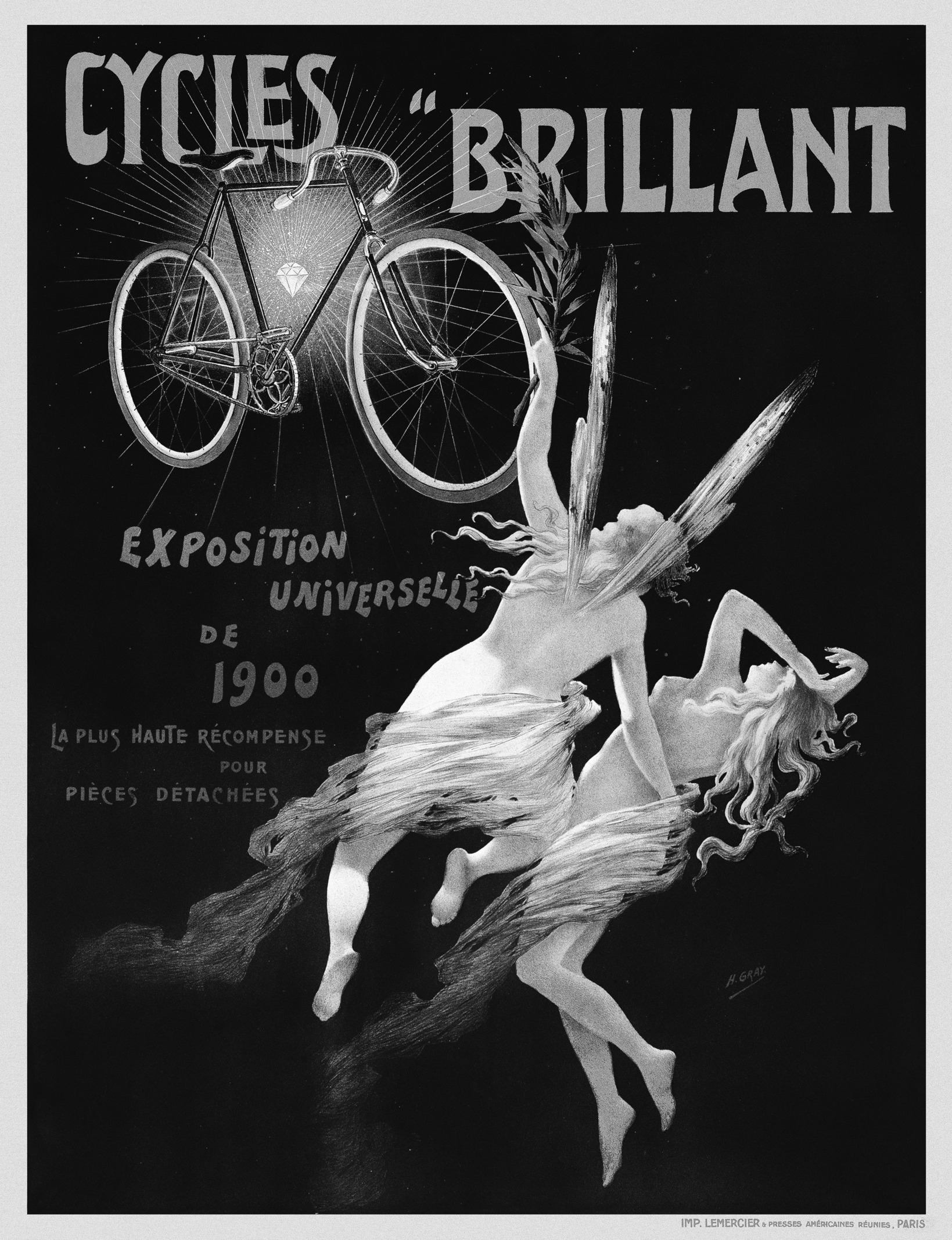 Cycles Brillant Advertising poster by artist Henri Boulanger alias Henri - photo 4