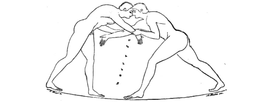 Wrestlers on an ancient Greek vase painting At its extreme the modern - photo 4