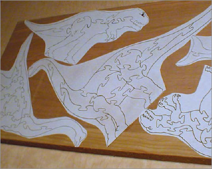 Careful planning will allow you to cut many dinosaur puzzles from one board - photo 4