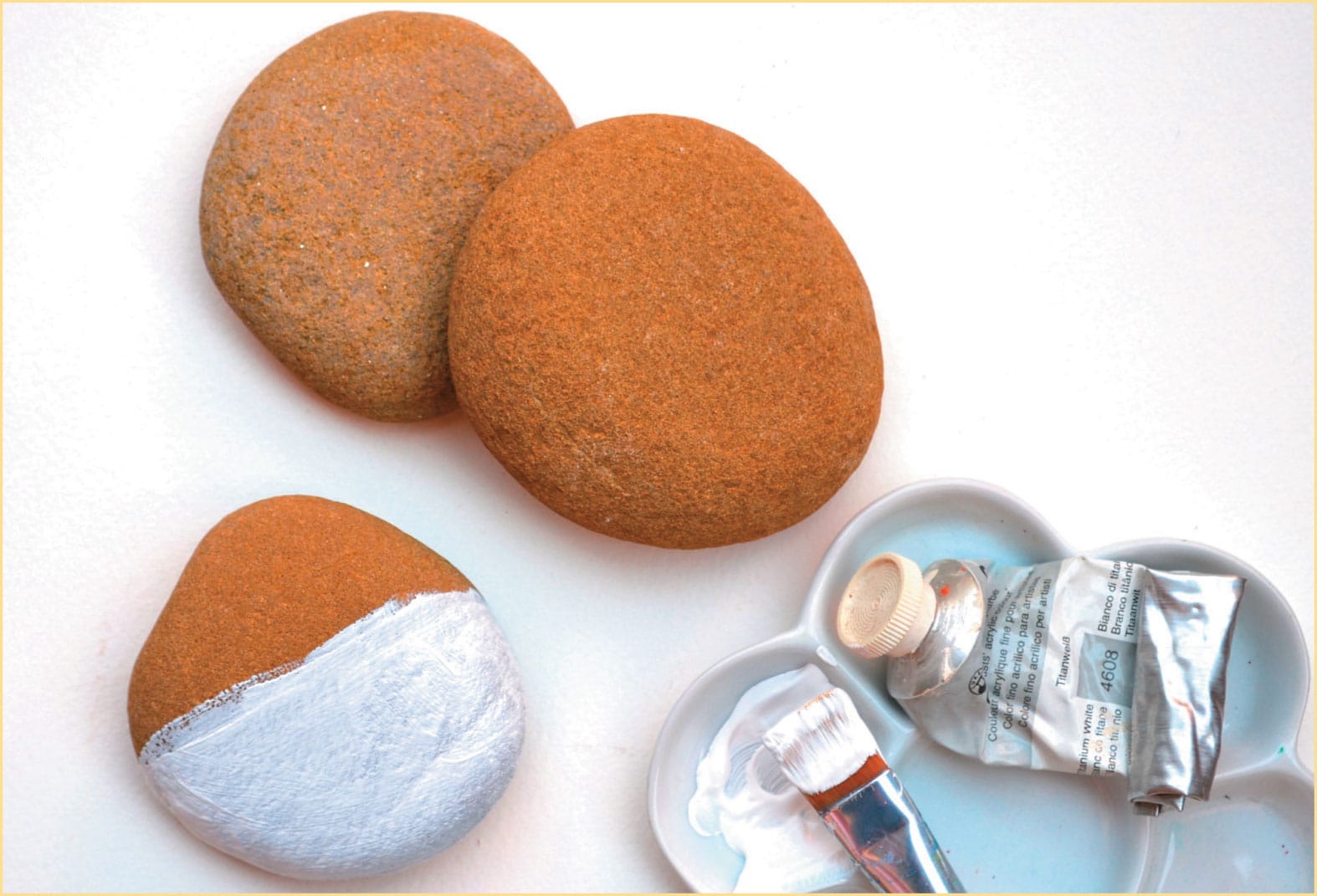 Once completely dry your stones are ready to paint If your rocks are rough or - photo 15