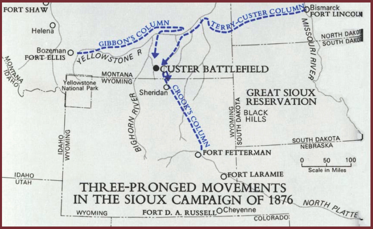 Map 1 Campaign Overview The Battle of Little Bighorn was Custers attempt to - photo 3