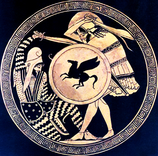 Scene representing a battle between a Persian warrior and a Greek holpite - photo 4