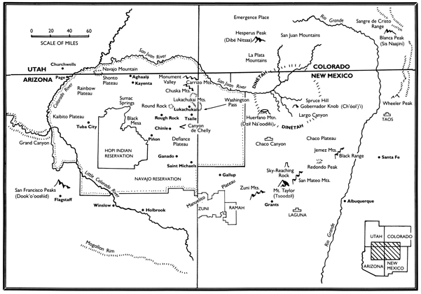 Map of Din Bikyah Navajo country Credit University of New Mexico Press - photo 2