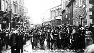 4th Battalion Queens Royal West Surrey Regiment leaving Croydon for its war - photo 16