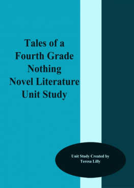 Teresa Lilly Tales of a Fourth Grade Nothing Novel Literature Unit Study