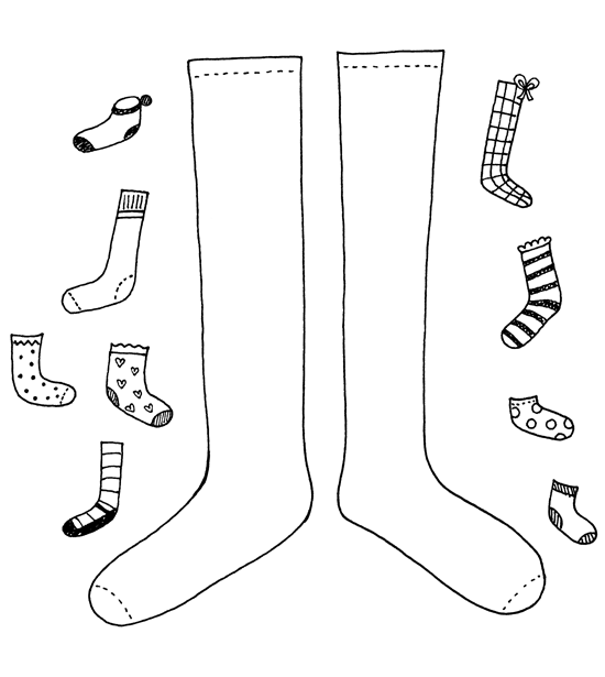 Draw a funky design on these socks Flower power baby Decorate this page - photo 30