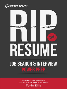 Torin Ellis Rip the Resume--Job Search & Interview Power Prep