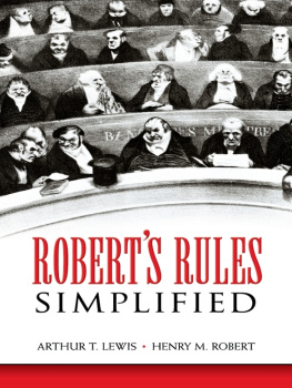 Arthur T. Lewis - Roberts Rules Simplified