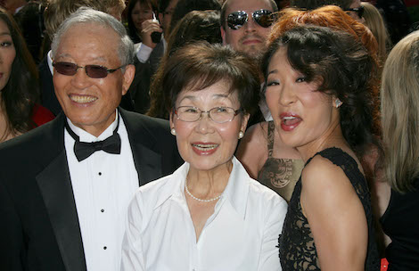 Sandra Oh and her parents at the 60th Annual Primetime Emmy Awards Source - photo 3