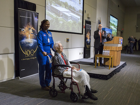 Astronaut Dr Yvonne Cagle is with Johnson as she receives a standing ovation - photo 2