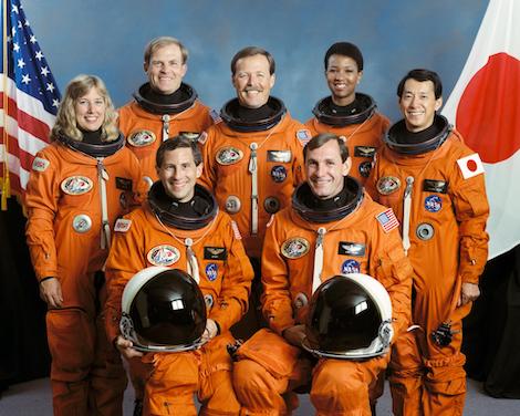 Mae Jemison poses with her fellow crewmembers prior to the historic 1992 launch - photo 1