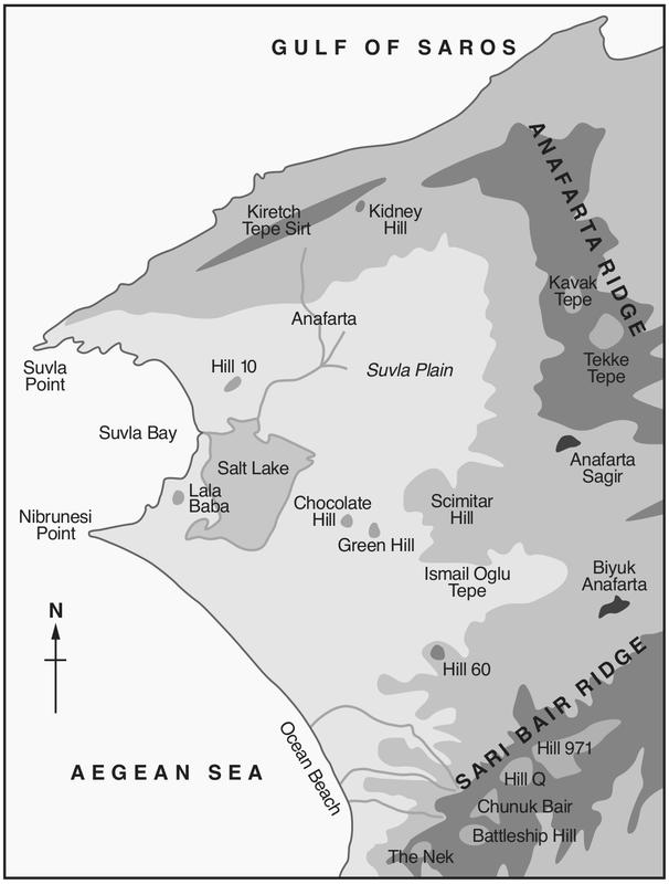 Map of Suvla Bay area August 1915 FOREWORD BY ANDREW ROBERTS No plan - photo 2