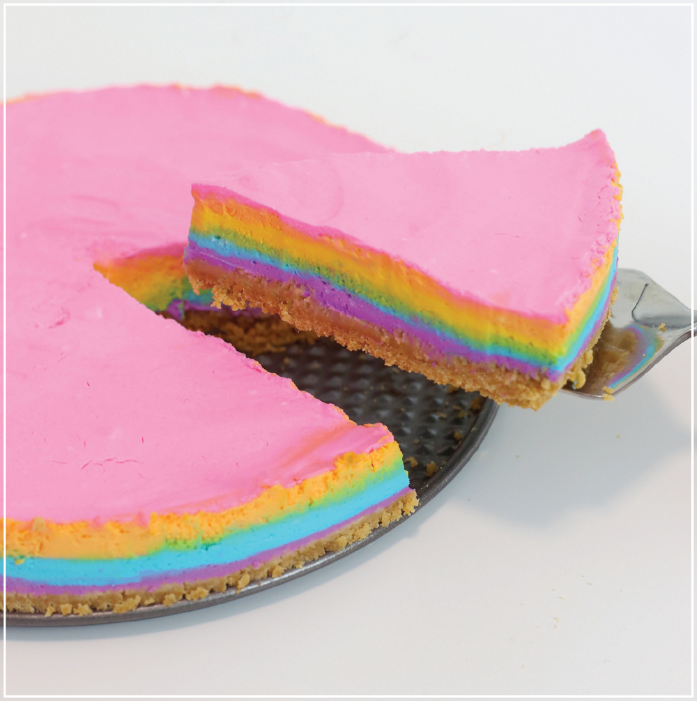 NO-BAKE RAINBOW CHEESECAKE This beautiful cheesecake is gelatin-free and is - photo 7