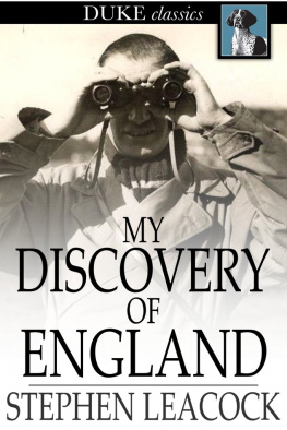 Stephen Leacock My Discovery of England