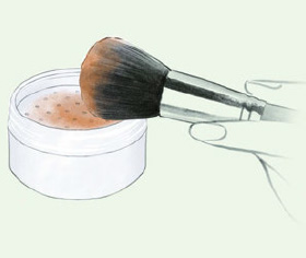 Tap the brush to remove any excess product Then apply the powder in small - photo 12