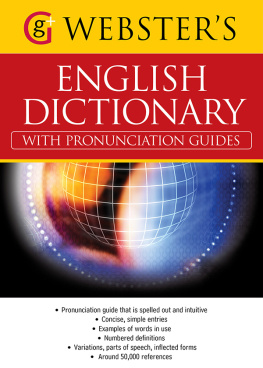 Alice Grandison - Websters American English Dictionary (with pronunciation guides): With over 50,000 references (US English)