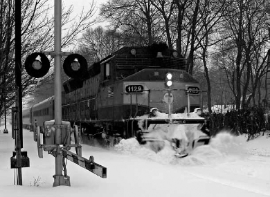 A commuter rail train pulling in to the Montserrat stop in Beverly Brian - photo 5