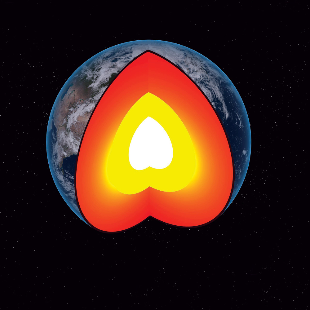 You can see Earths four layers in this picture The crust is the thin dark - photo 3