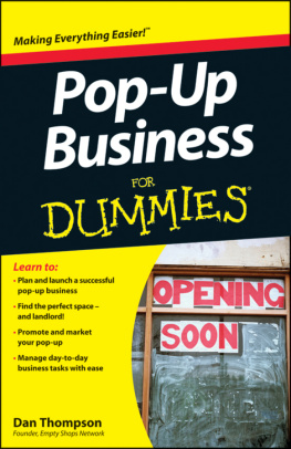 Dan Thompson Pop-Up Business For Dummies