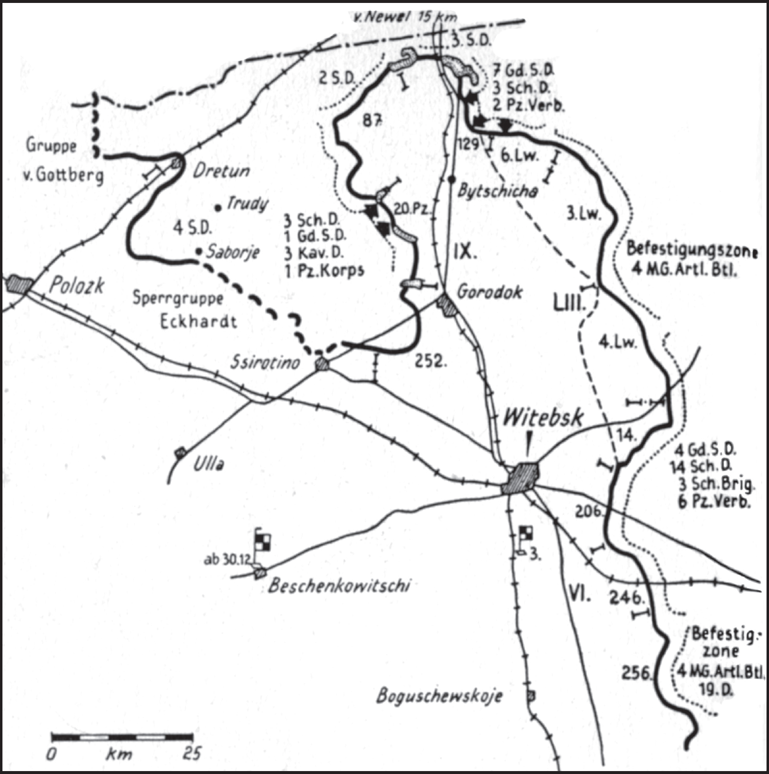 Map 7 Situation of the Third Panzer Army at the beginning of the first winter - photo 9