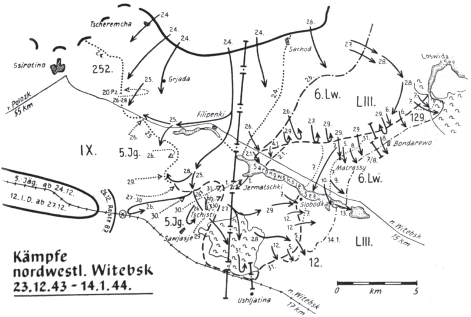 Map 10 Combat northwest of Vitebsk 23 December 194314 January 1944 Map 11 - photo 12