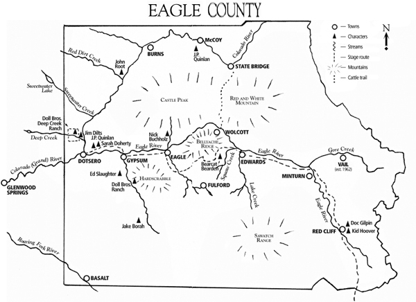 Eagle County pioneers map Drawn by Jack Niswanger and labeled by Amanda - photo 2