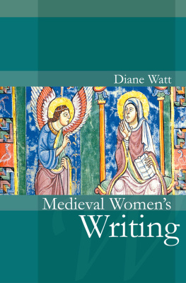 Diane Watt Medieval Womens Writing