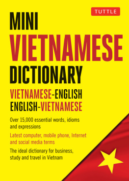 Phan Van Giuong - Mini Vietnamese Dictionary: Vietnamese-English / English-Vietnamese Dictionary