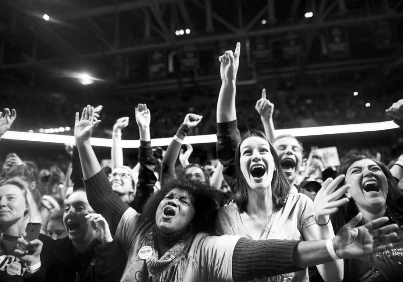 Bernie Sanders supporters at a presidential campaign rally in 2016 Sanders - photo 3