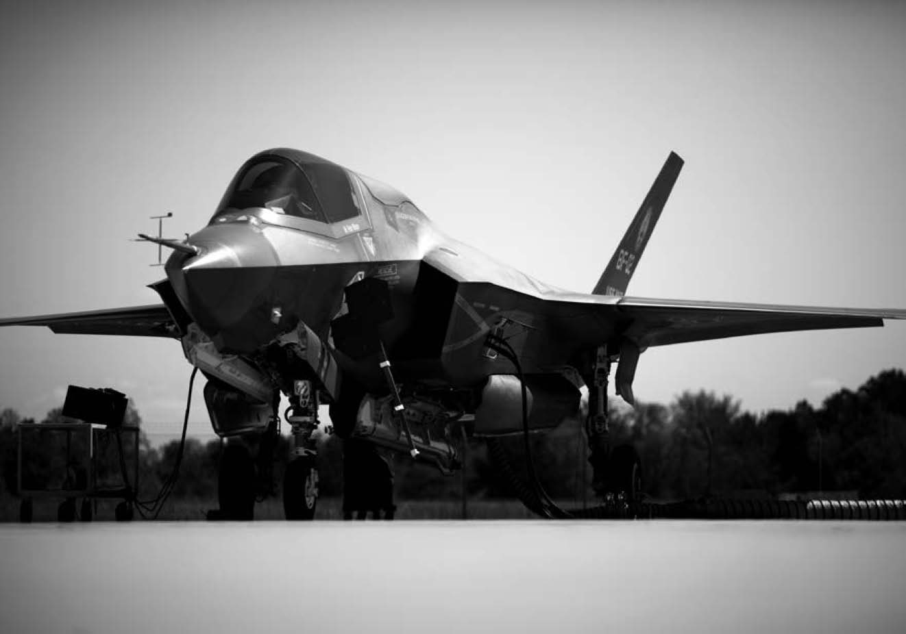 An F-35B Lightning fighter jet outside a maintenance hangar between test - photo 3