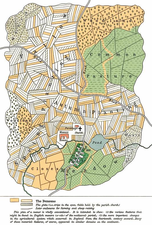 Plan of a medieval Manorfrom William R Shepherd HistoricalAtlas The Feudal - photo 1