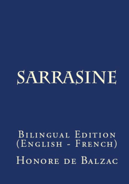 Honoré de Balzac Sarrasine: Bilingual Edition (English – French)