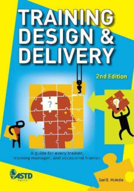Geri Mcardle - Training Design & Delivery (summary)