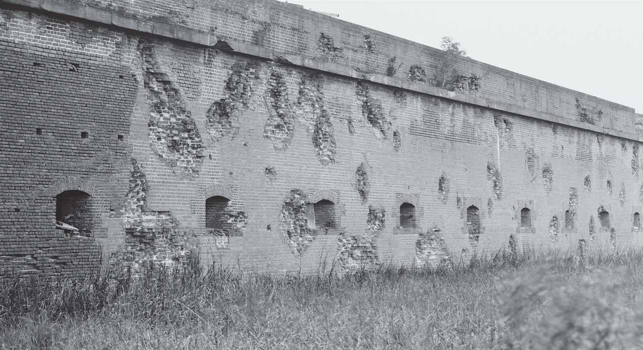 Fort Pulaski suffered battle scars during the long Union forces Fort Pulaski - photo 6