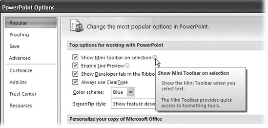 Figure A-4 Figuring out what you can expect when you set an option in - photo 4