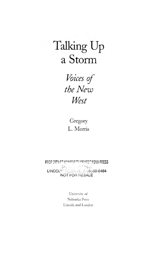 1994 by the University of Nebraska Press All rights reserved Manufactured - photo 2