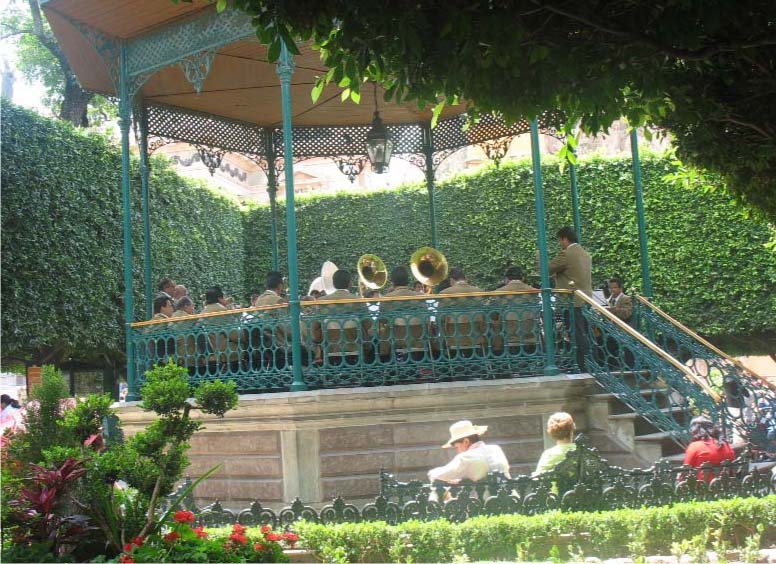 A brass band entertains in Jardn de la Unin Early on in the history of Spanish - photo 7