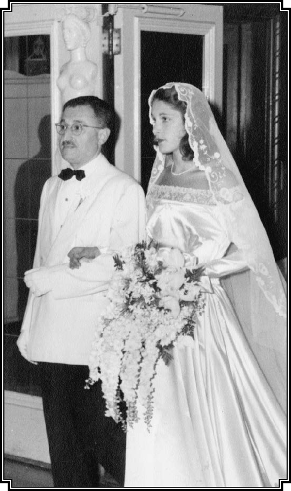 Maxine and her father Peter Winokur Sr on her wedding day June 29 1946 - photo 4