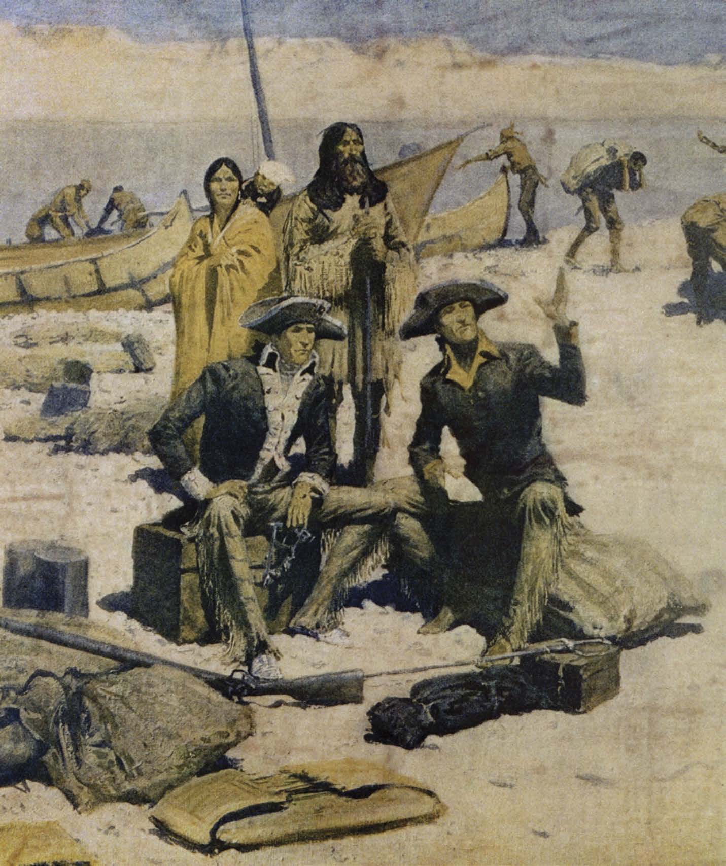 This painting shows the Lewis and Clark expedition with their Shoshone guide - photo 4