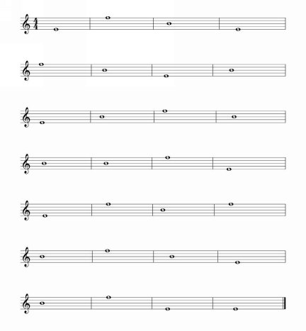 Answer Sheet to Day 1 Exercises Day 1 Test - Treble Clef - E B F I n the - photo 6