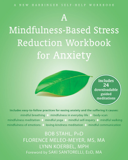 Bob Stahl A Mindfulness-Based Stress Reduction Workbook for Anxiety