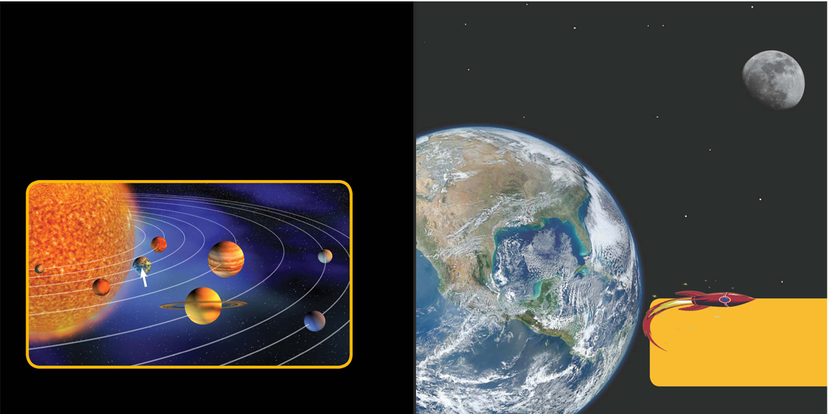 Sun Earth The Moon is about onefourth the size of Earth similar to the - photo 2