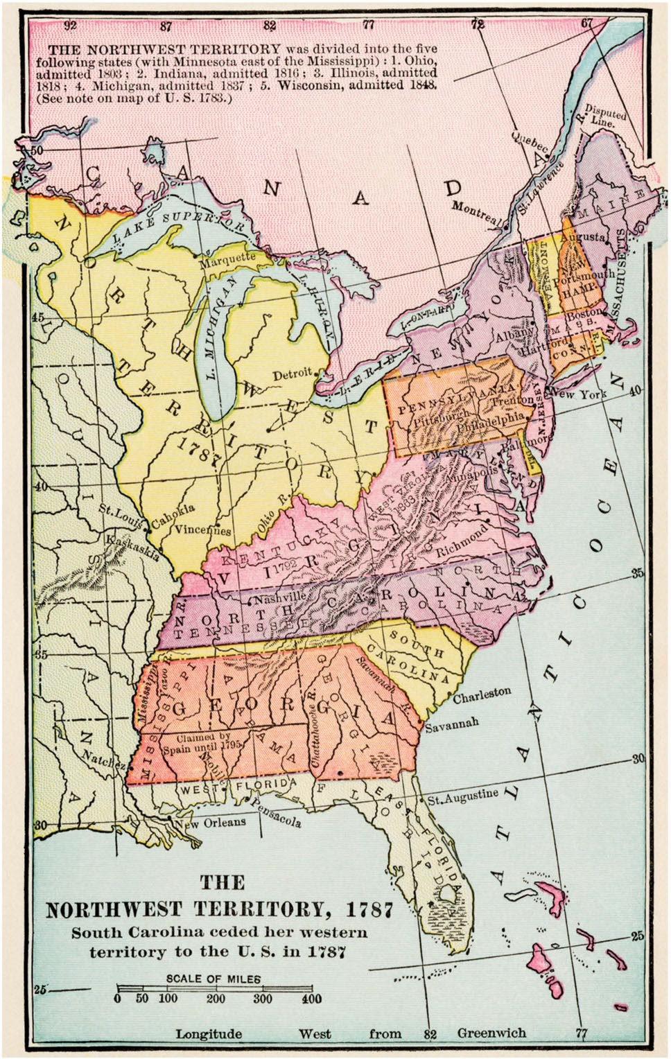 a map showing the Northwest Territory 1787 Tricky Treaties Between 1778 and - photo 6