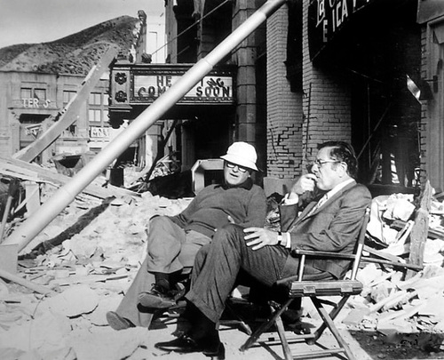 Dad right on the Universal Studios set of thefilm Earthquake with director - photo 1