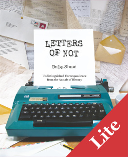 Dale Shaw - Letters of Not Lite