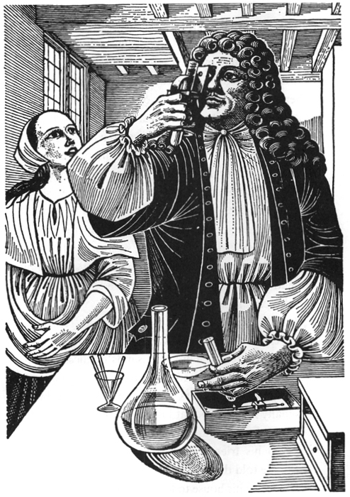 Drawing of Leeuwenhoek using his microscope Eric Fraser But Leeuwenhoeks - photo 5