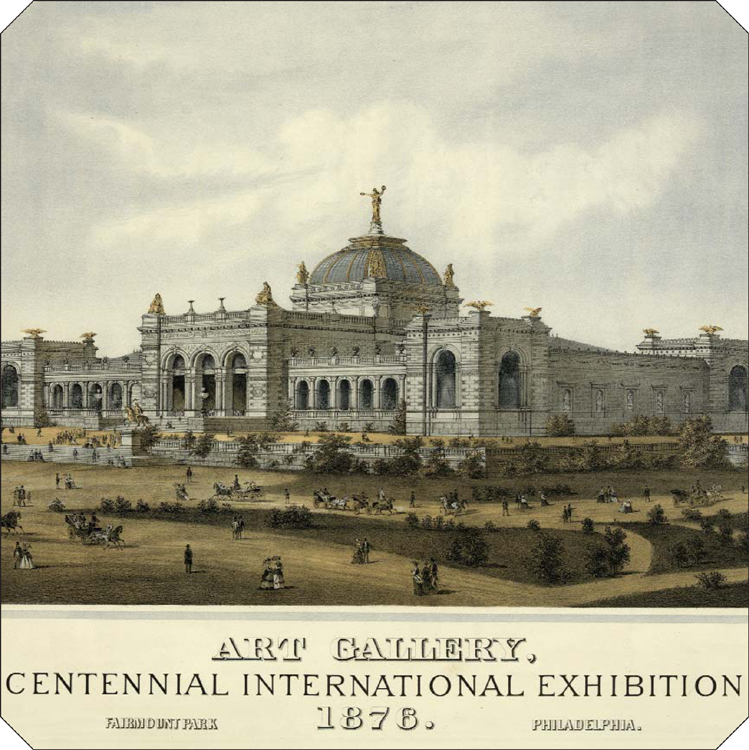 View of the art gallery at the 1876 Centennial Exposition held in - photo 7