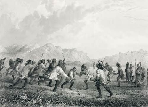 This 1847 engraving shows American Indians playing an early version of - photo 8