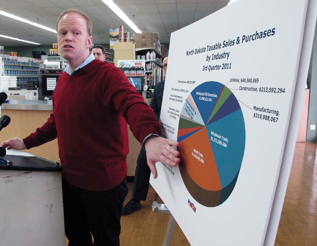 Pie charts like the one this businessman is using are one common way to - photo 4