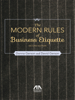 Donna Gerson - Modern Rules of Business Etiquette